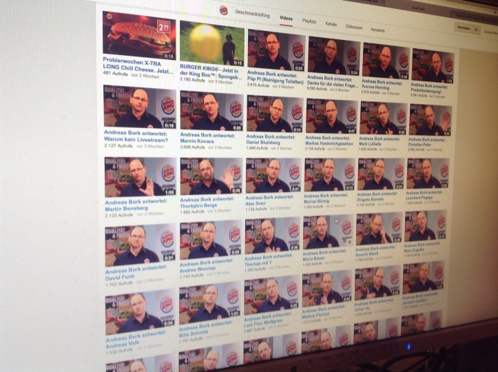 Der Burger King-Chef hatte viel zu tun auf Youtube