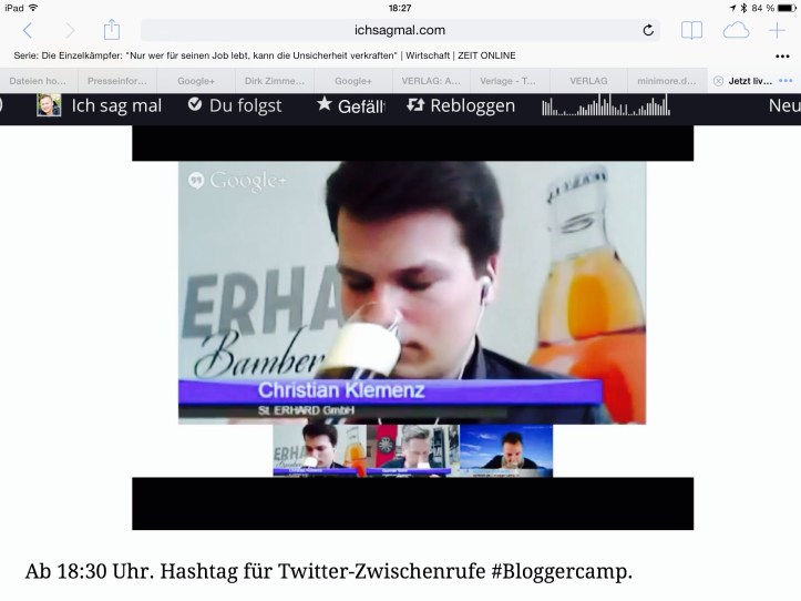 Virtuelle Bierprobe bei Bloggercamp.tv: "Video ist kein Abbild, sondern ein echter Einblick in unser Leben."