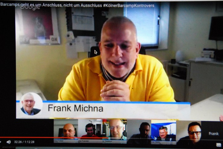 Frank Michna in der Barcamp-Diskussion in Bestform :-)