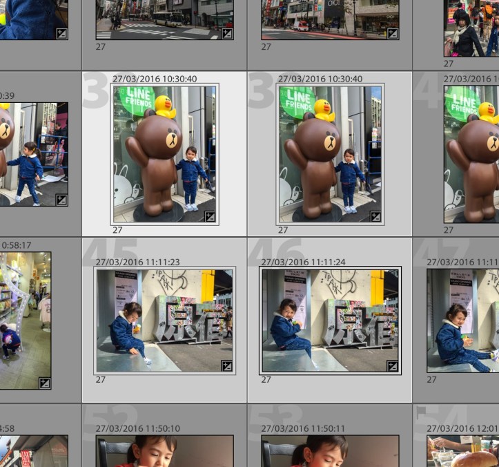 select images in lightroom